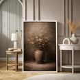 thumbnail image 2 of Framed Canvas Print Vintage Floral Wall Art Dark Academia Decorative for Living Room Bedroom - 16"x24" WHITE, 2 of 8