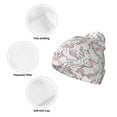 thumbnail image 3 of Picia Playing Rabbit Pattern Knitted Beanie Hat for Men and Women , Unisex Winter Warm Stretchy Knit Cap Thick Fisherman Beanies Cuffed Plain Skull Caps, 3 of 6