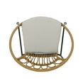 thumbnail image 5 of Noble House Banya Wicker Patio Dining Side Chair in Brown and Beige (Set of 2), 5 of 10