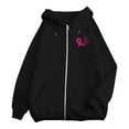 thumbnail image 6 of ZSQDM Women's Hoodies Sweatshirts Hoodie for Women Breast Cancer Awareness Hoodies for Women Ribbon Graphic Full Zip Up Sweatshirt Oversized Fleece Jackets Clothes Polyester (L), 6 of 7