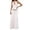 White, variant on Women’S 2-Piece Summer Casual Outfit Set, Halter Neck Ruffle Trim Cut Out Fitted Top With High Waist Tiered Drawstring Maxi Skirt, Soft Lightweight Polyester Fabric, 2pcs, Sizes S M L