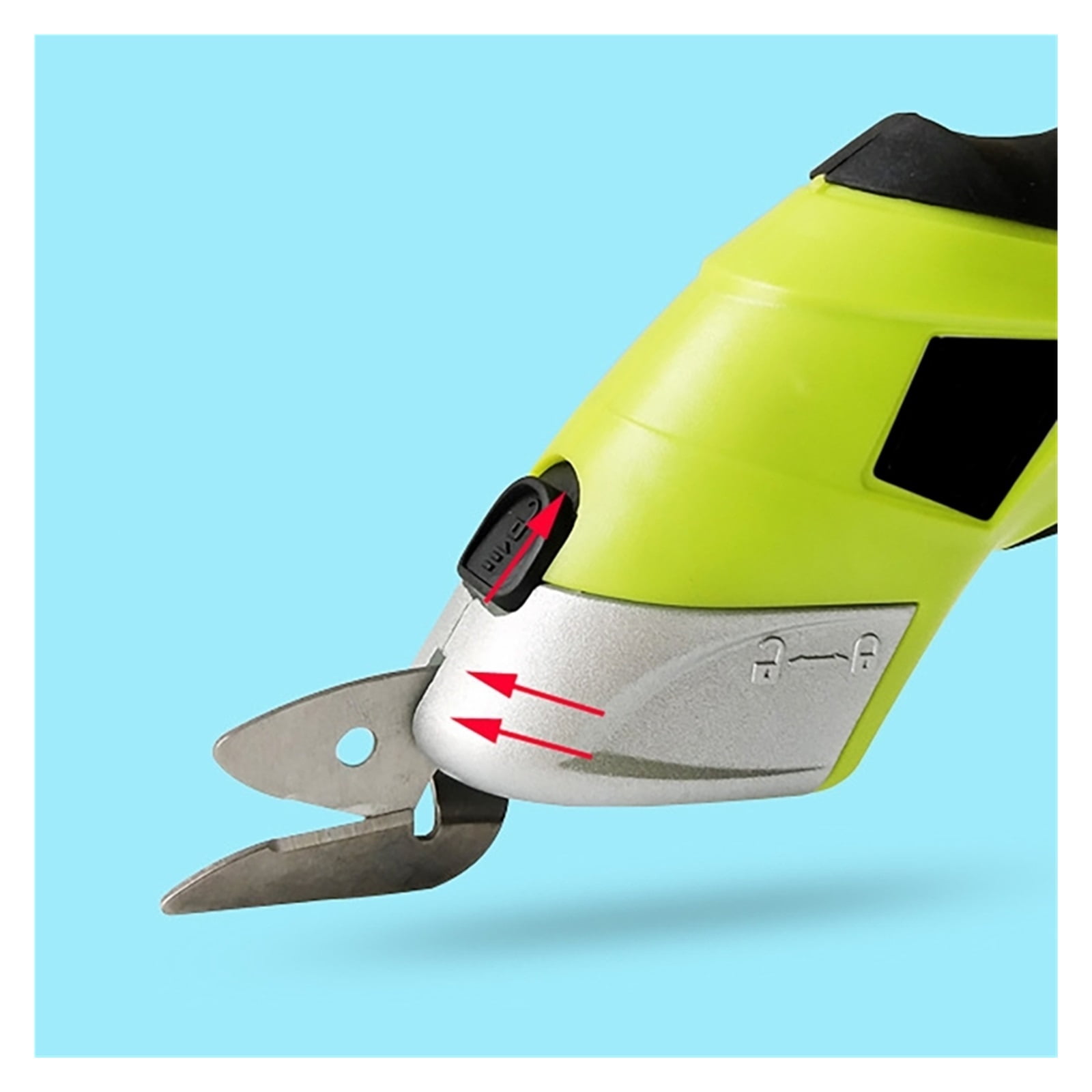 Electric Scissor Auto Cutter Cordless With 2 Blades Simplicity Household Cutting Garment Fabric Underwear Leather Portable ,Sharp & Durable