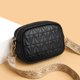 thumbnail image 2 of Bolso tipo cartera con cremallera para mujer bolso cuadrado clásico de cuero genuino bolso de viaje informal, 2 of 9