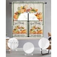 thumbnail image 2 of Vintage Thanksgiving Swag Curtains for Living Room/Bedroom Windows, Orange Pumpkins Rustic Fall Kitchen Curtains and Valances Set 36 Inch Length, Light Filtering Swags Valance Curtain Panels, 2 of 5