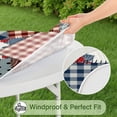 thumbnail image 5 of Pioneer Flower Floral Print Pattern Round Fitted Tablecloth with Elastic Edge,Dining Table Cover Waterproof,Outdoor Round Tablecloth for Camping,Dining,Indoor and Outdoor, 5 of 7