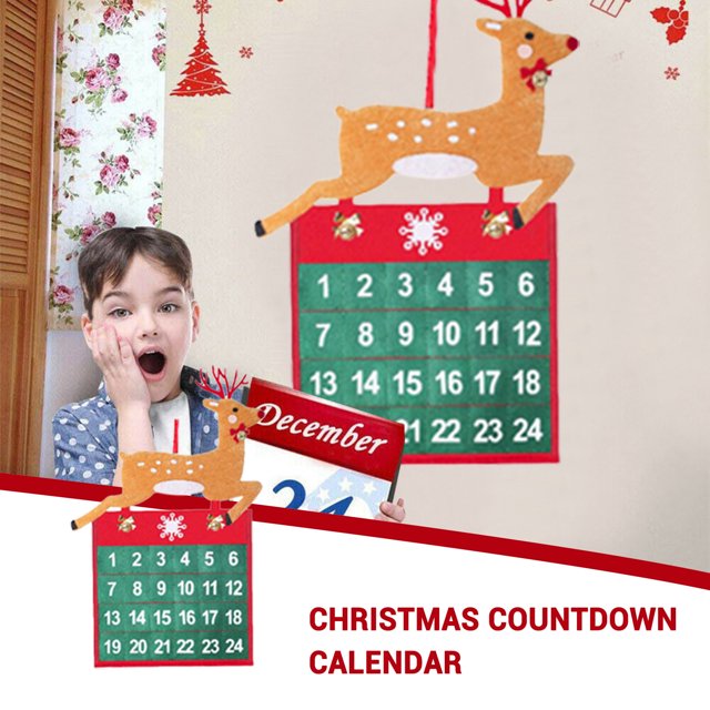 Christmas Countdown 24 Days Calendar Pendant Christmas Tree Decoration Calendar