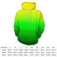 thumbnail image 2 of Yellow Green Gradient-2 Men's Women Vintage 3D Hooded Sweatshirt - All-Season Loose Fit Streetwear, 2 of 6
