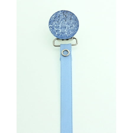 Crushed Crystal Ribbon Pacifier Clip
