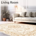 thumbnail image 2 of ODIKA 2'x3' Machine Washable Non-Slip Area Rug, Ethereal Damask Vine High Traffic Rug, Beige, 470537, 2 of 7