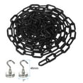thumbnail image 3 of Uxcell 13Ft Plastic Chain Barrier, Safety Link Chain Stanchion with 2 Magnetic Hooks for Crowd Control, Black, 3 of 6