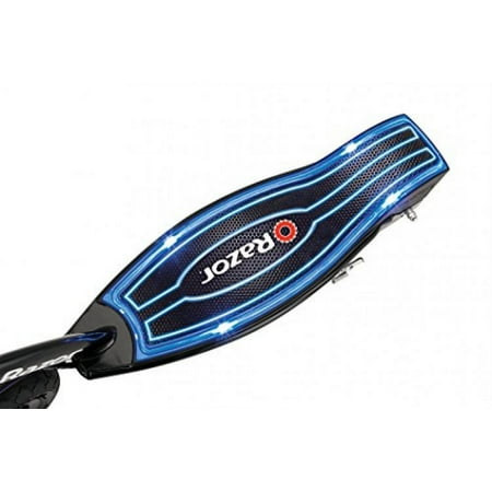 Razor - E100 Glow Electric Scooter w/10 mph Max Speed - Black/Blue