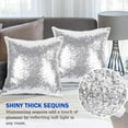 thumbnail image 6 of 4Pcs Gold Silver Sequin Pillow Covers 18x18 Inches Shiny Luxury Decorative Cushion Cases Cover with Hidden Zipper Design for Home Décor - Perfect for Sofa, Bed, Living Room, and Party, 6 of 6