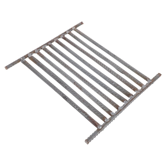 WEAVILUX Grey Steel Fire Pit Grate, Non-Rust Firewood Holder for Outdoor Fireplace and Backyard Fire Pits