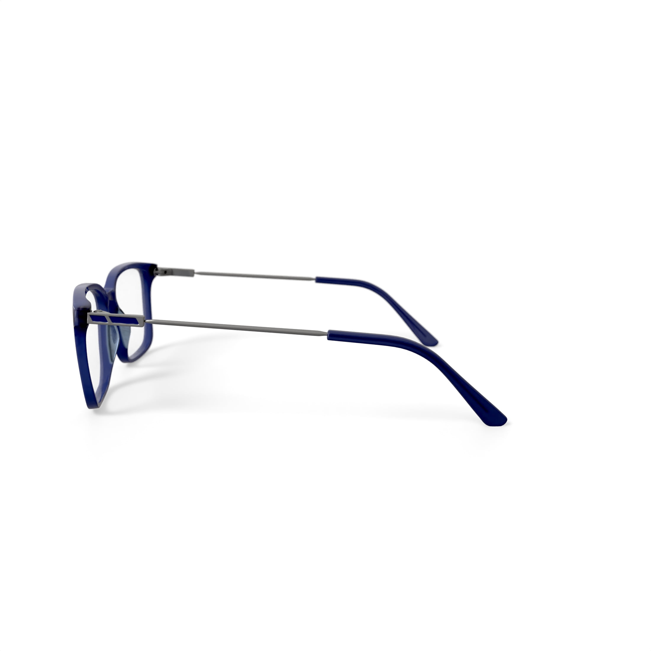 TiFlex Men's T1775 Square Prescription Eyeglasses with Case, Navy