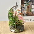 thumbnail image 3 of Clearance sale!Wrought Iron Birdcage Flower Stand Artificial Flower Kit Realistic Decorative Props Living Room Wedding Home Decor, 3 of 6