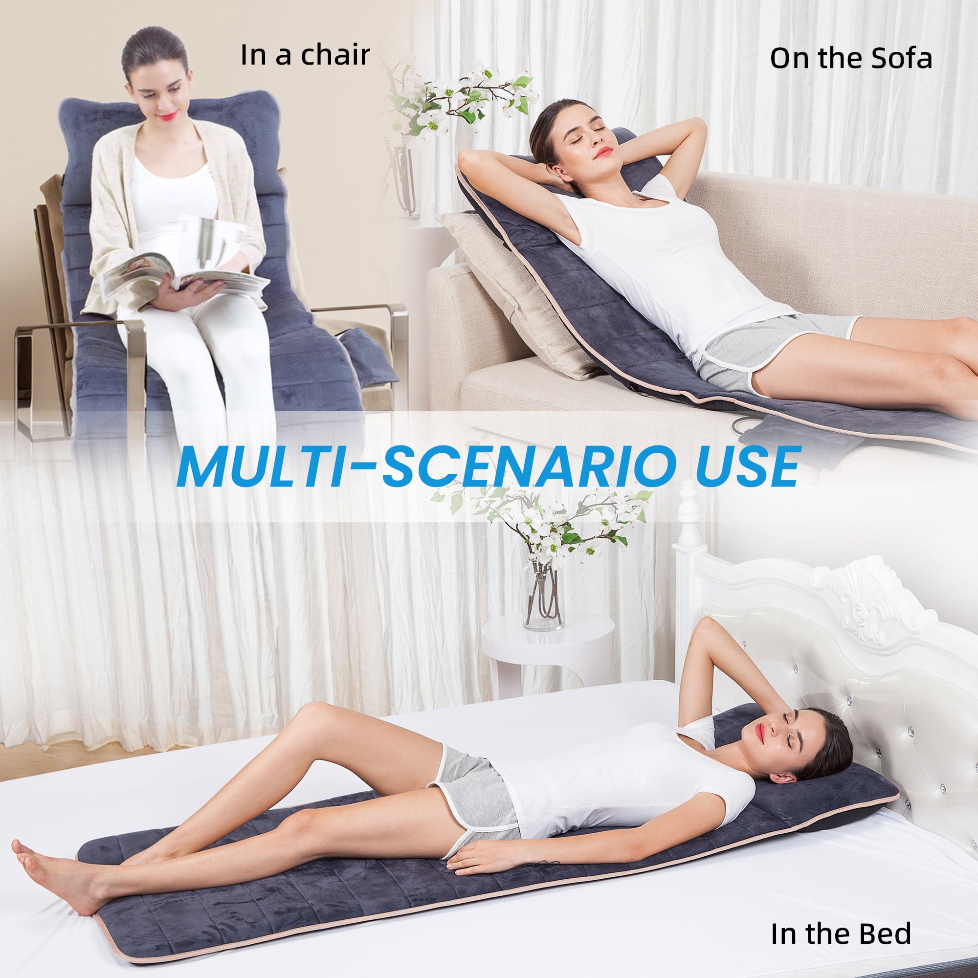 Snailax memory foam massage mat with heat hotsell