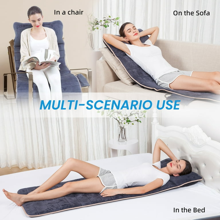 Snailax Full Body Massage Mat with Heat, Memory Foam Massage Pad