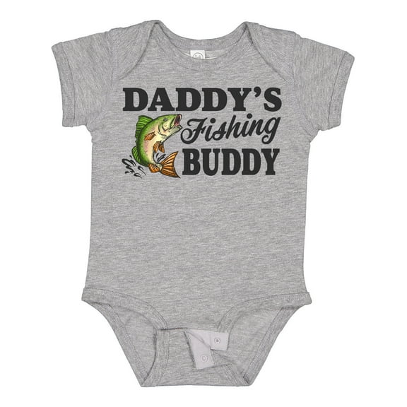 Inktastic Daddy's Fishing Buddy Boys Baby Bodysuit