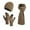 Khaki, variant on UJNDER 3 Pcs Warm Wool Hat Scarf Gloves Set for Mens and Womens Autumn and Winter Wear Coffee