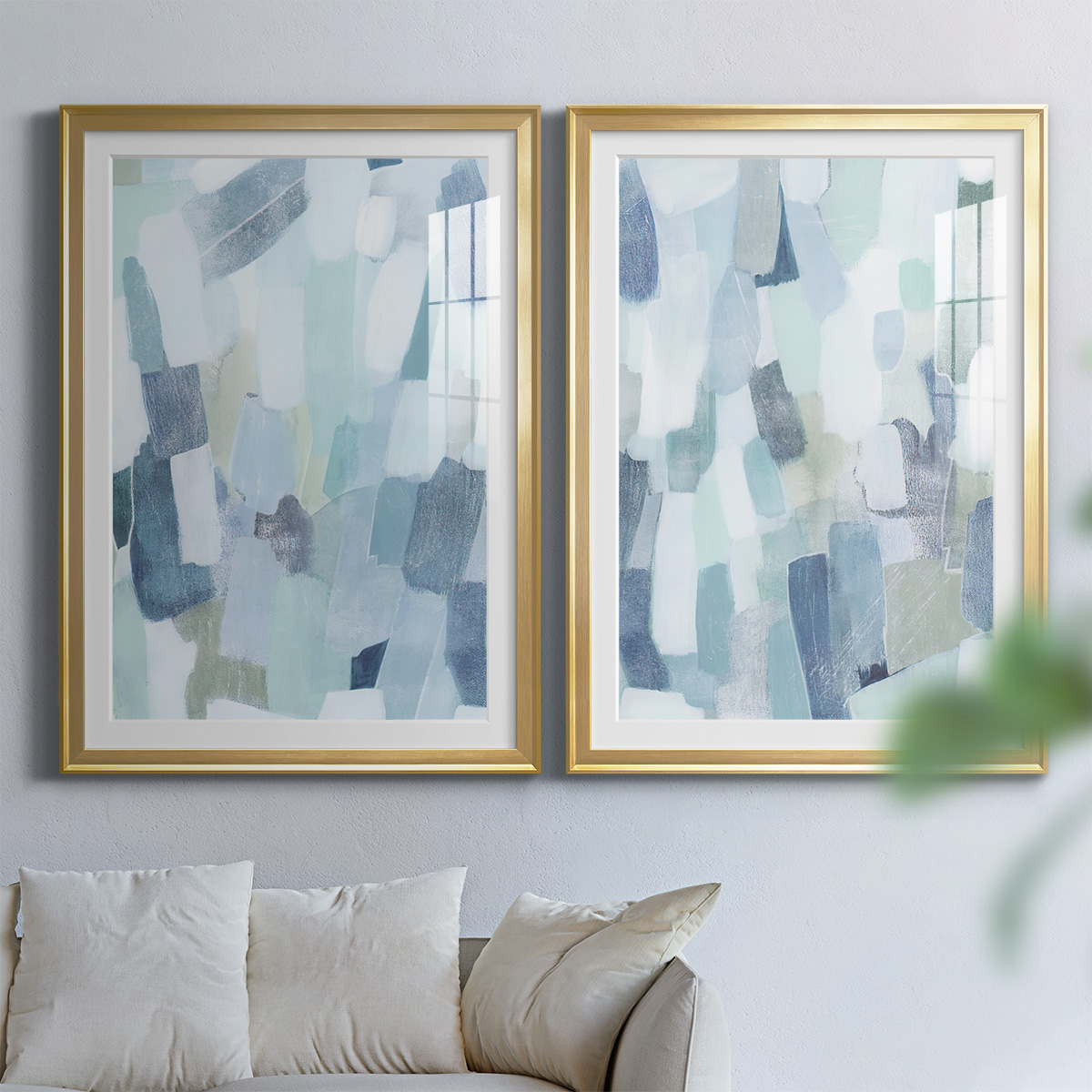 Wexford Home Dusky Gale I Premium Framed Print, 30.5" x 42.5" - Ready to Hang, Gold (Set of 2)