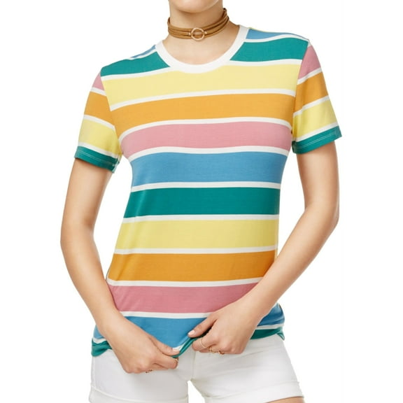 Carbon Copy Womens Striped Basic T-Shirt, Multicoloured, Small