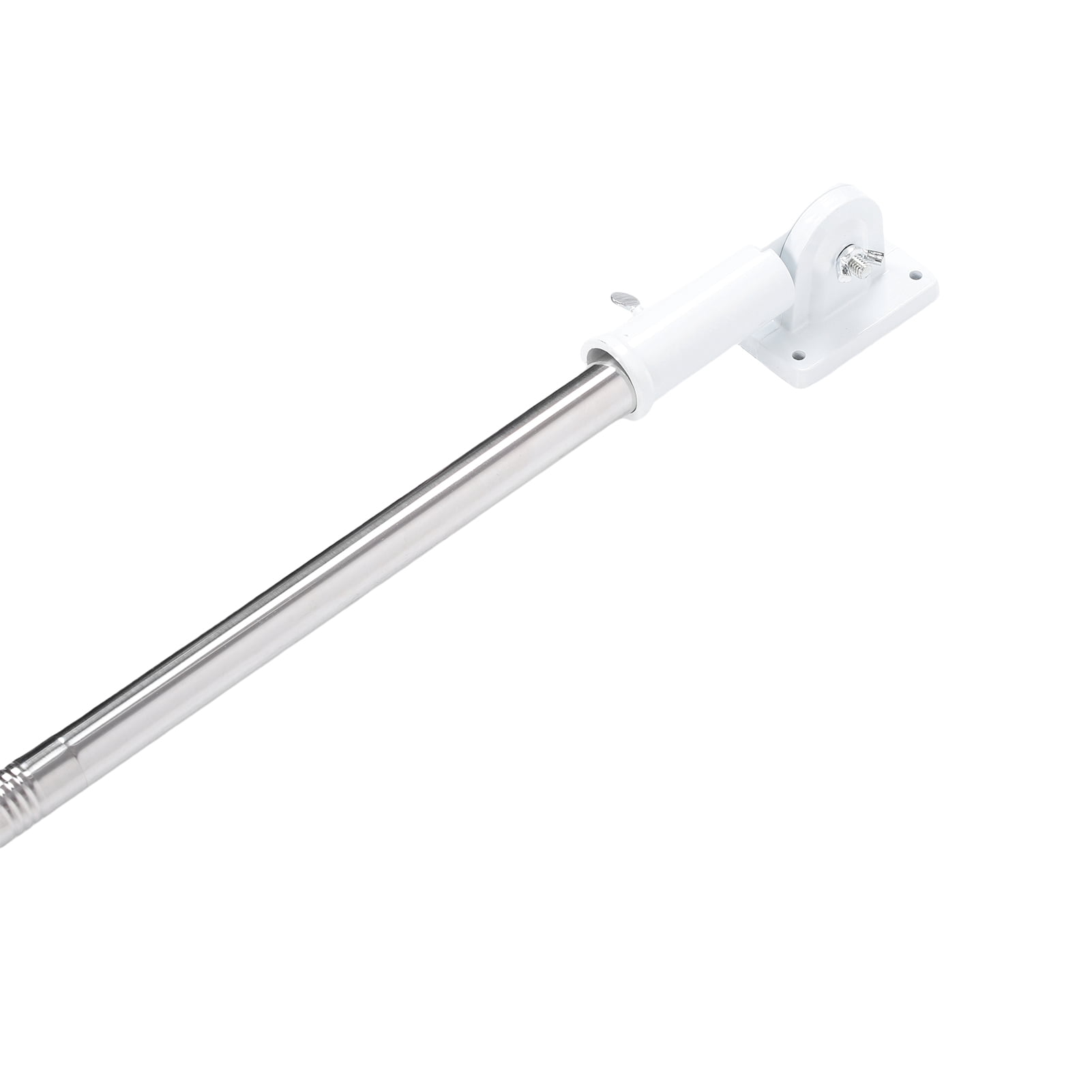 M Buder 6FT Flag Pole Kit Stainless Steel Anti Tangling Spinning Flagpole for House, 1 Inch Diameter Weather Proof Wall Mounted Metal Flag Pole Outside, Silver (1.8m / 70.8 in)