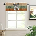 thumbnail image 2 of Home Sweet Home Valances for Windows Plaid Bow Rod Pocket Curtain Valance Window Treatment Short Curtains for Kitchen Living Room, 60"x18", 2 of 5