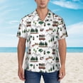 thumbnail image 4 of Lsque Camping Caravan 2 pattern Hawaiian Shirt for Men, Unisex Summer Beach Casual Short Sleeve Button Down Shirts-Small, 4 of 9
