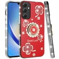 thumbnail image 3 of For Samsung A15 5G Case Glitter Clover Design Crystal Ring Stand +Tempered Glass, 3 of 4