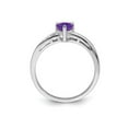 thumbnail image 3 of 2/5 Carat (ctw) Amethyst Heart Promise Ring in Sterling Silver, 3 of 5