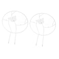thumbnail image 2 of Soporte Redondo Para Plantas, Estaca De Escalada De Flores De Alta Dureza 2 Piezas Para Interiores Y Exteriores Fugacal Blanco, 2 of 8