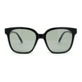 thumbnail image 2 of Simple Classy Womens Chic Horn Rim Metal Brow Trim Plastic Fashion Sunglasses Black - Green, 2 of 4