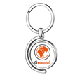 thumbnail image 1 of Porte-clés en Métal Rond Terre Afrique Sol Rotatif Porte-Clés, 1 of 2