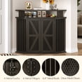 thumbnail image 5 of ChVans 48" Furniture-Style Corner Dog Crate, Large Wooden Dog House for Medium/Large Dogs, 5 of 7