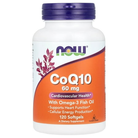 Now Foods CoQ10 With Omega-3 Cardiovascular Health, 60mg, 60ct