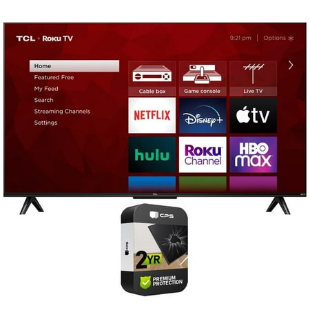 TCL 32S355 32 inch Class 3-Series HD 720p LED Smart Roku TV Bundle with 2 YR CPS Enhanced Protection Pack