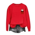thumbnail image 6 of Enjoytime Winter Sweatshirts for Women Cute Printed Pullover Long Sleeve Tops Xmas Holiday Casual Crewneck Sweatshirt Red S, 6 of 6