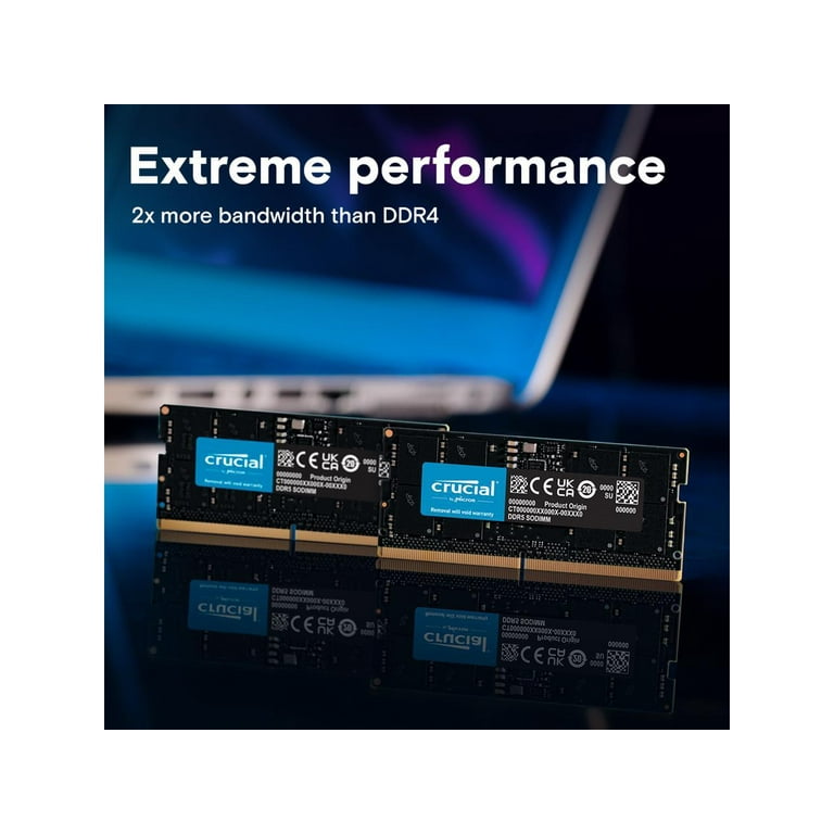 Crucial 128GB (2 x 64GB) 262-Pin DDR5 SO-DIMM DDR5 5600 (PC5