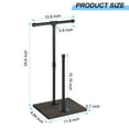 thumbnail image 2 of Freestanding Industrial Cast Iron Pipe Toilet Paper Holder With Wooden Base, 2 of 4