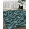 thumbnail image 2 of Ahgly Company Indoor Round Patterned Deep-Sea Green Area Rugs, 3' Round, 2 of 6