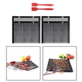 thumbnail image 1 of 2 uds., Bolsas de malla para barbacoa con revestimiento de PTFE, bolsa de malla para parrilla con cepillo de silicona, accesorios para herramientas de 2 piezas grandes Soledad parrilla de malla, 1 of 9