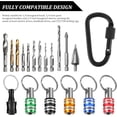thumbnail image 3 of Yazoeia 22PCS 1/4 Inch Hex Shank Screwdriver Bit Holder,Bit Holder Keychain Quick Change Extension Bar Keychain Screw Adapter w Carabiner Drill Screw Adapter for Impact Driver Electric CJC912-132951, 3 of 7