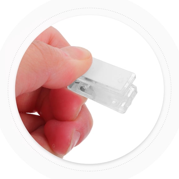 100 Pcs Clear Self-Adhesive Wall Clips Small Spring Paper Clips Badge Clamp for Tapestry Hanging