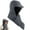 Dark Gray, variant on 1 Pcs Windproof Hooded Scarf Puffy Warm Trapper Hat Winter Full Hood Hat Ear Protection Headwear Soft Down Cap for Cold Weather Outdoor Skiing Cycling (Light Gray)