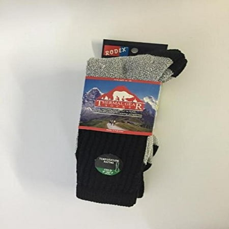 Rodex 3 Pairs Thermal Gear Socks Boot Hiking Warm Winter Mens Size 10-15 colors may