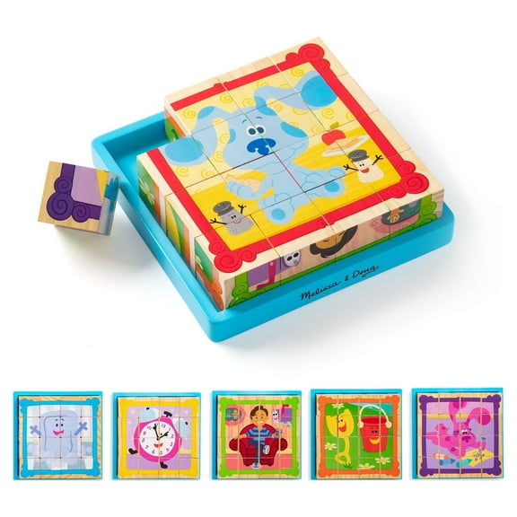 Melissa & Doug Blue's Clues & You! Wooden Cube Puzzle (16 Pieces)