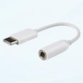 thumbnail image 1 of Adaptador de audio USB C a 3,5 mm, cable adaptador de USB tipo C a conector auxiliar para auriculares para smartphone, conversor de audio para auriculares manos libres [blanco], 1 of 5