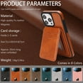 thumbnail image 2 of Case for iPhone 15 Pro Max, Detachable Magnetic RFID Blocking Card Holder Wallet & Magnetic Back Cover, Business Kickstand PU Leather Shockproof Drop Protective Classic Phone Case, Lightbrown, 2 of 11