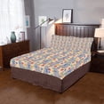 thumbnail image 1 of Rainbow Paw Print Russian Cats Blue 3-Piece Bedding Set, 1 of 5