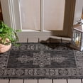 thumbnail image 2 of SAFAVIEH Courtyard Delbet Medallion Indoor/Outdoor Area Rug, Black/Ivory, 2'7" x 5', 2 of 9